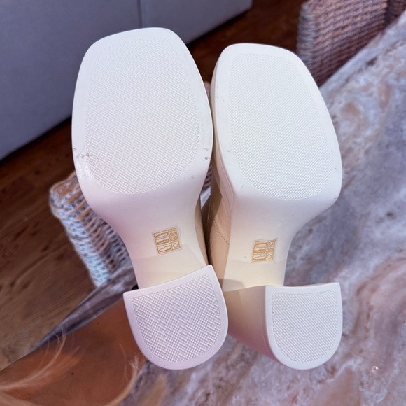 Women’s FREE PEOPLE double stack platform cream booties- Size 36.5 - Picture 10 of 13